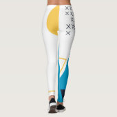 Trendige, coole, geometrische Memphis-Abbildung Leggings (Rückseite)