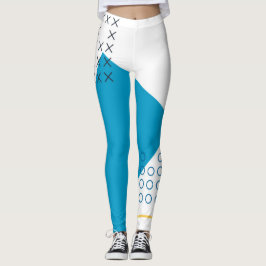 Trendige, coole, geometrische Memphis-Abbildung Leggings