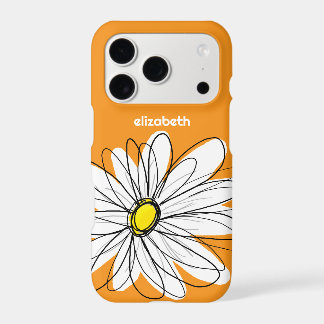 Trendige Daisy-Blumenillustration - orange gelb