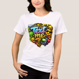 Trendige Damen Weißes T-Shirt Tri-Blend Shirt