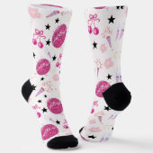 Trendige Disco-Feier-Party Nahtloses Muster Socken (Gewinkelt)