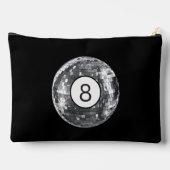 Trendige Diskothek Ball Art, Schwarz und Silber Re Zubehörtasche (Rückseite)