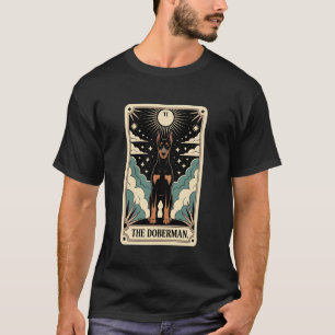 Trendige Dobermann Tarotkarte Okkult Hund Hallowee T-Shirt