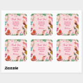 Trendige Doodle Gratulation zum Schulabschluss Fot Quadratischer Aufkleber (Blatt)