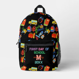 trendige Dynamik, die an das Schulmuster angepasst Bedruckter Rucksack