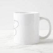 Trendige, einzigartige, kreative Monogramm-Anfangs Jumbo-Tasse (Rechts)