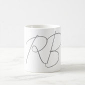 Trendige, einzigartige, kreative Monogramm-Anfangs Kaffeetasse (Mittel)