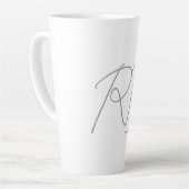 Trendige, einzigartige, kreative Monogramm-Anfangs Milchtasse (Linke Ecke)