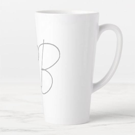Trendige, einzigartige, kreative Monogramm-Anfangs Milchtasse (Rechts)