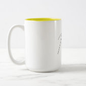 Trendige, einzigartige, kreative Monogramm-Anfangs Zweifarbige Tasse (Links)