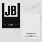 Trendige, einzigartige Schwarz-weiße, riesige Mono Visitenkarte (Vorne/Hinten)