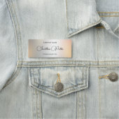Trendige Elegant-Vorlage Silver Custom Typografy Namensschild (Beispiel)