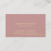 Trendige Elegante Farbe Moderner Minimalistischer  Visitenkarte (Rückseite)