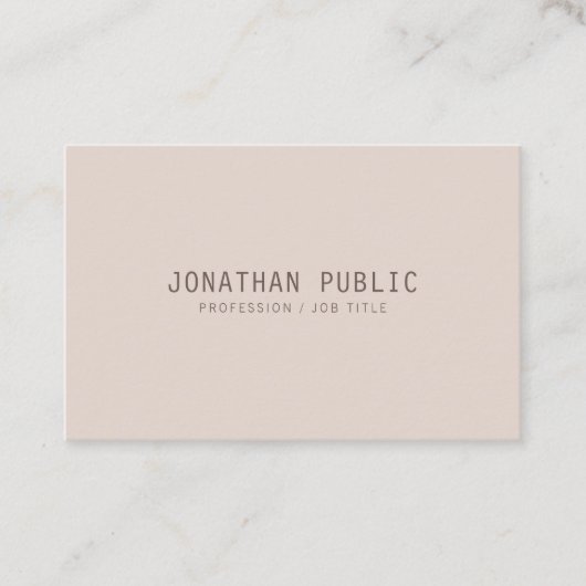 Trendige elegante Farben kreative Vorlage Modernes Visitenkarte (Vorderseite)