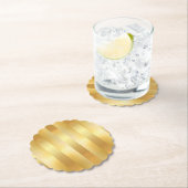 Trendige elegante Imitate Gold Blank Modern Templa Untersetzer (Vor Ort)