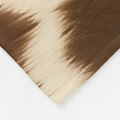 Trendige Elegante Kuh Imitate Leather Collection Fleecedecke (Ecke)