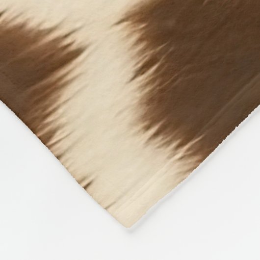 Trendige Elegante Kuh Imitate Leather Collection Fleecedecke (Ecke)