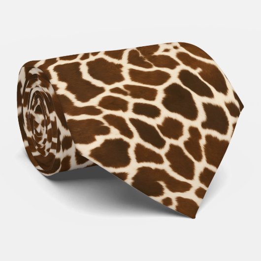 Trendige Elegante Kuh Imitate Leather Collection Krawatte (Gerollt)