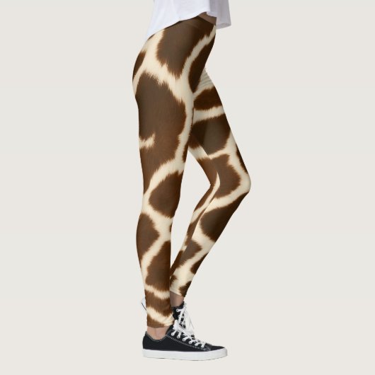 Trendige Elegante Kuh Imitate Leather Collection Leggings (Rechts)