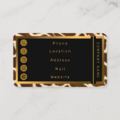 Trendige Elegante Kuh Imitate Leather Collection Visitenkarte (Rückseite)