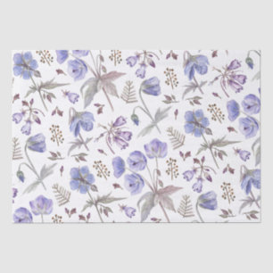 Trendige elegante lila Veilchen-Wildblumen-Party Seidenpapier