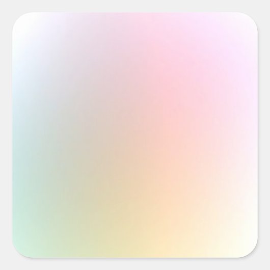Trendige Elegante Moderne farbenfrohe Blankenvorla Quadratischer Aufkleber (Vorderseite)
