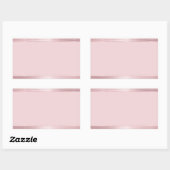 Trendige Elegante Moderne Rose Gold Blank Template Rechteckiger Aufkleber (Blatt)