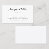 Trendige Elegante Modernes Design Sauber Schlicht Visitenkarte (Vorne/Hinten)