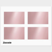 Trendige Elegante Rose Gold Blank Modern Template Rechteckiger Aufkleber (Blatt)