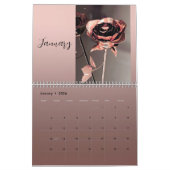 trendige elegante Rose Gold mit Blume 2023 Kalender (Jan 2026)