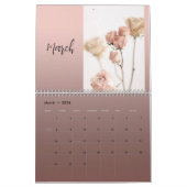 trendige elegante Rose Gold mit Blume 2023 Kalender (Mär 2026)
