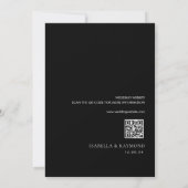 trendige Eleganz Schwarz-Weiß-Einladung Einladung (Rückseite)