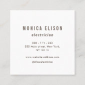 trendige elektrische Visitenkarte (Rückseite)