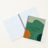 Trendige Erdfarben abstrakte Bio Formen Notizblock (Innenseite)