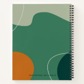 Trendige Erdfarben abstrakte Bio Formen Notizblock (Rückseite)