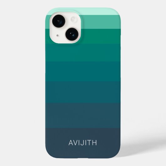 Trendige Farbblöcke Blau - anpassbares Zeichen Case-Mate iPhone Hülle (Rückseite)