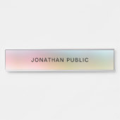 Trendige Farben Elegant Modernes Template Gelb Türschild (Vorderseite )