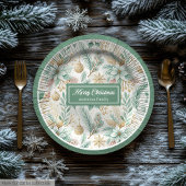 Trendige Farben Pappteller Sage Green Weihnachten