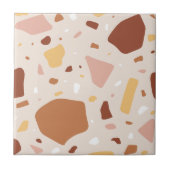 Trendige Farben Rosa und Braunstein abstrakte Deko Fliese (Vorderseite)