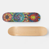 Trendige farbenfrohe abstrakte psychedelische 3. A Skateboard (Horizontal)
