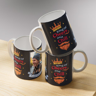 Trendige farbenfrohe lustige König-Zitat-Typografi Kaffeetasse