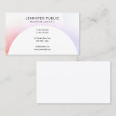 Trendige Farbenfrohe Minimalistische Moderne Vorla Visitenkarte (Vorne/Hinten)