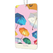 Trendige farbenfrohe Schwimmschirme, personalisier Autolufterfrischer (Links)