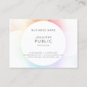 Trendige Farbenprägung Modernes Minimalistisches E Visitenkarte (Rückseite)