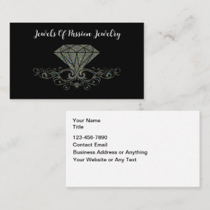 Trendige Farbige Juwelier Theme Visitenkarten Visitenkarte