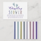 Trendige Farbtöne Boy Baby Shower Shower Dusche Begleitkarte (Vorne/Hinten)