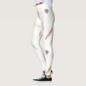Trendige Federn Luxus Boho Kollektion Leggings (Links)