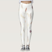 Trendige Federn Luxus Boho Kollektion Leggings (Vorderseite)