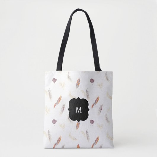 Trendige Federn Luxus-Boho-Kollektion Tasche (Vorderseite)