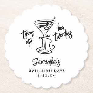 Trendige Fesselung ihrer Zwanziger 30. Geburtstag Untersetzer